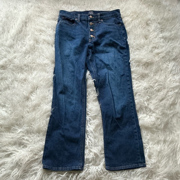 J. Crew Denim - J Crew Mid-Rise Flare Crop Jeans‎